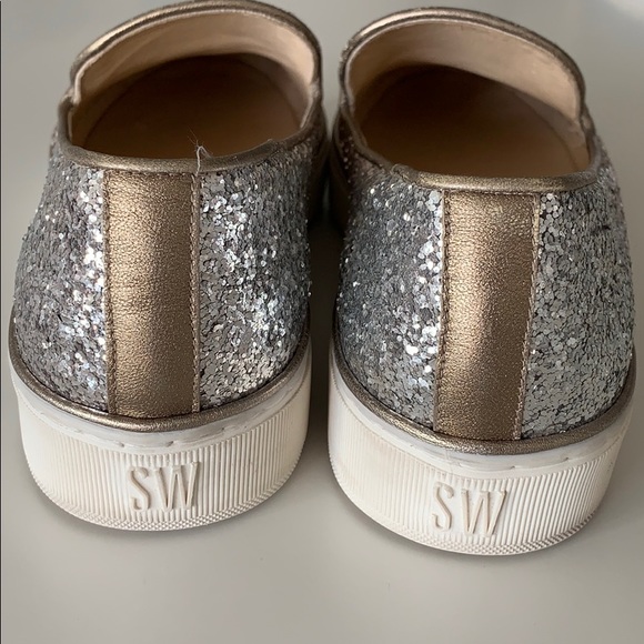 Stuart Weitzman glitter slip on sneakers - Picture 6 of 7